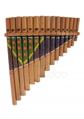 Pan-Flute 15 Bamboo pipes Dot-Painted (01071)
