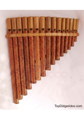 Pan-Flute 15 Bamboo Pipes Natural Brown Finish (01074)