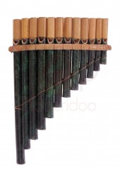 Pan-Flute 12 Bamboo Pipes Natural Green Finish (01068)